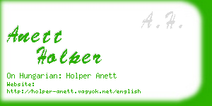 anett holper business card